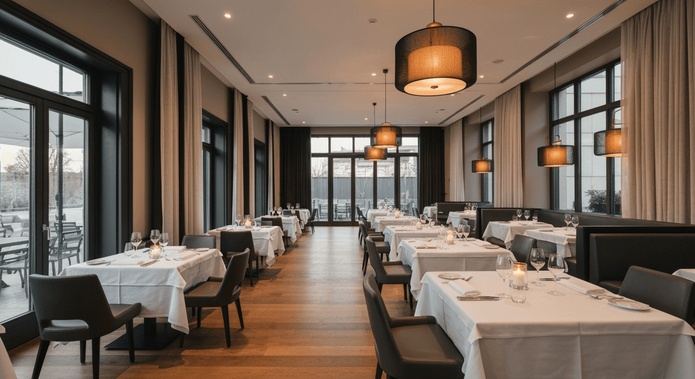 Elegant restaurant private dining room